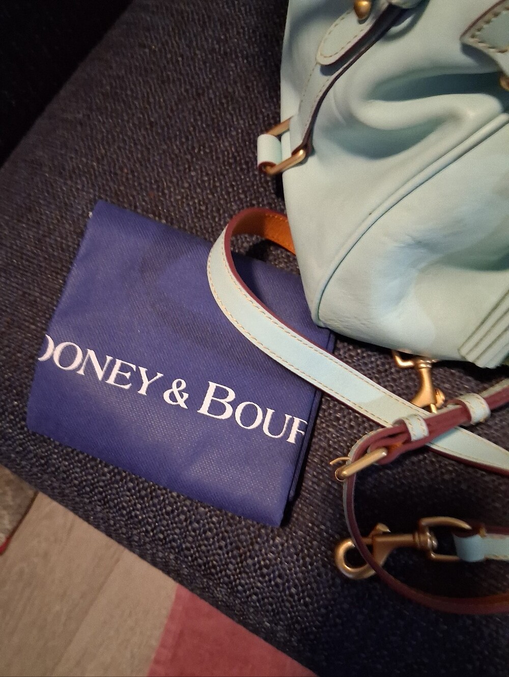 LARGE DOONEY AND BOURKE FLORENTINE SATCHEL - Picture 13 of 16